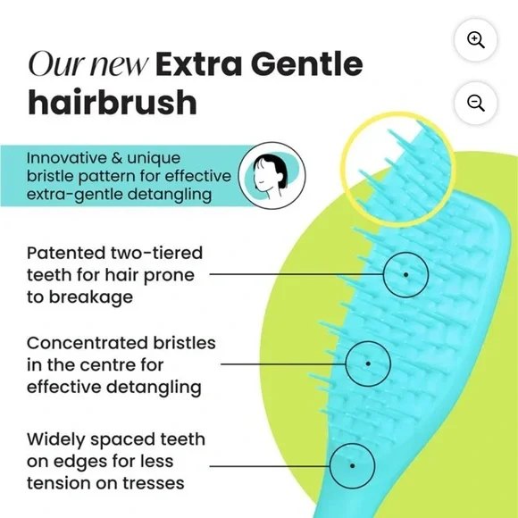 Tangle Teezer Detangling Hairbrush Extra Gentle in Turquoise - Picture 12 of 13